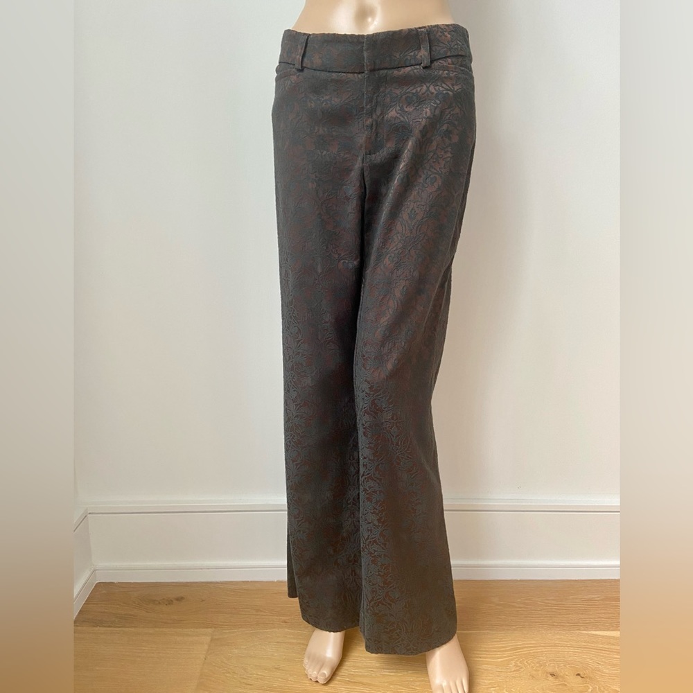 Le Chateau jacquard flare leg trousers